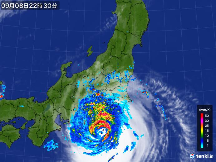 久々の東京直撃コースに乗っている台風１５号ファクサイの画像（その３）